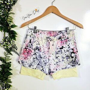 Abercrombie & Fitch Sport Girls 2-in-1 Shorts Sz 13/14 Splatter Design ~S65.7